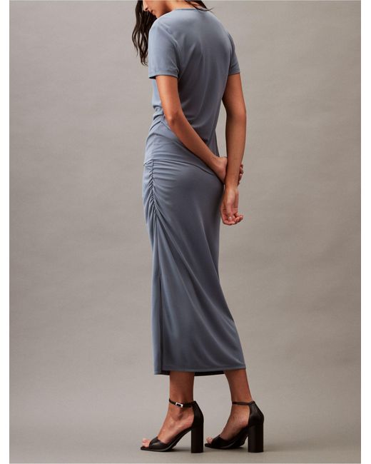 Calvin Klein Multicolor Refined Jersey Midi Skirt