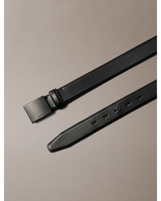 Calvin Klein Multicolor Full Grain Leather Plaque Buckle Belt for men