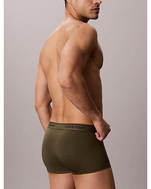 Calvin Klein Blue 5 Pack Low Rise Trunks Microfibre Stretch for men