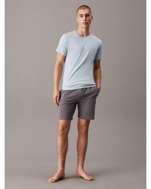 Calvin Klein White Cotton Stretch Blend 3-Pack Crewneck Sleep T-Shirt for men