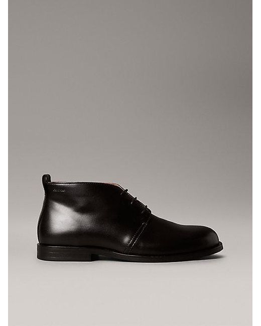 Zapatos tipo botas desert de piel con cordones Calvin Klein de hombre de color Gray