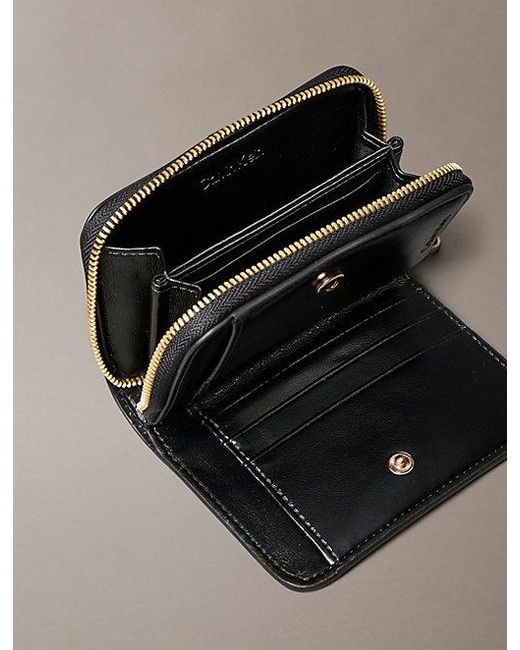 Calvin Klein Gray Leather Croc Effect Rfid Wallet
