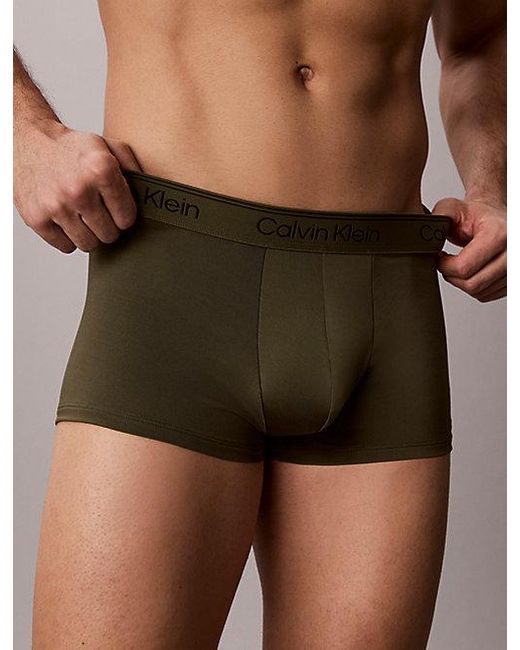 Calvin Klein Blue 5 Pack Low Rise Trunks Microfibre Stretch for men