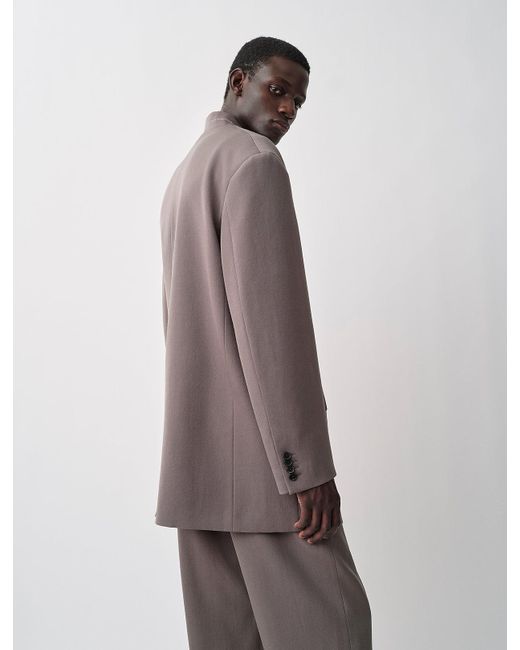 Calvin Klein Brown Barkley Collarless Jacket for men