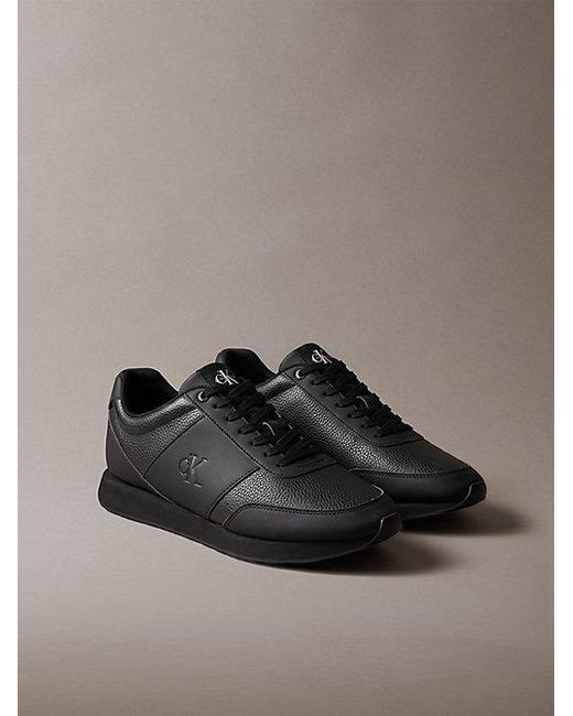 Calvin Klein Brown Signature Logo Runner Trainers for men