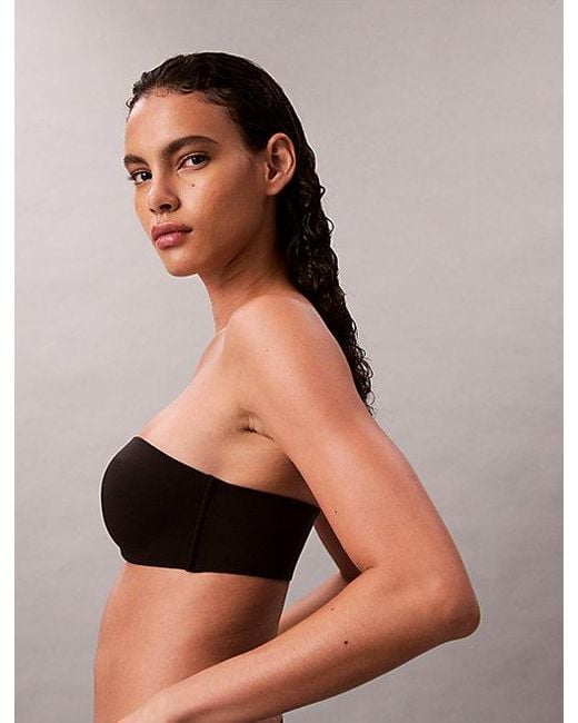 Calvin Klein Strapless Bandeau-Bh in het Black