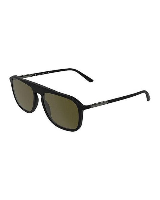 Calvin Klein Green Modified Rectangle Sunglasses for men