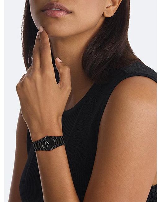 Calvin Klein Black Plated Steel Bracelet Watch