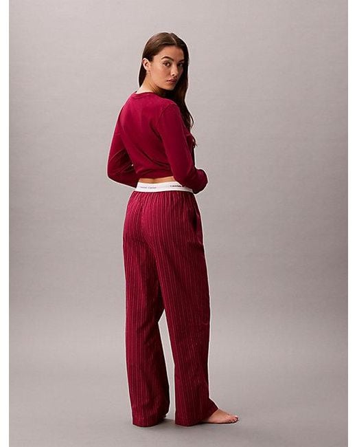 Calvin Klein Red Pants Pyjama Set