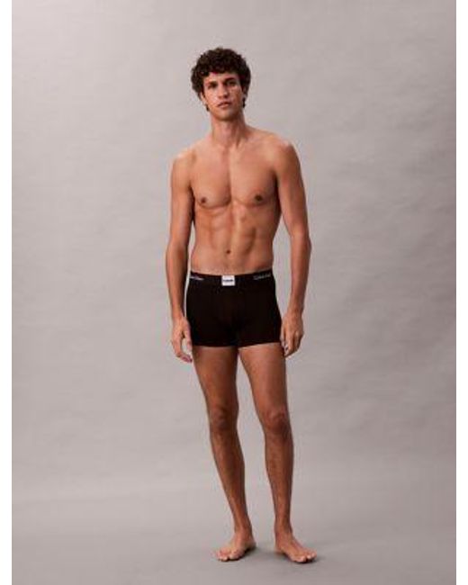 Pack de 3 bóxers ajustados - Icon Logo Graphic Calvin Klein de hombre de color Black