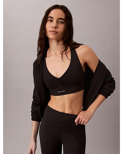 Calvin Klein Black Sport Quick Dry Medium Impact Sports Bra
