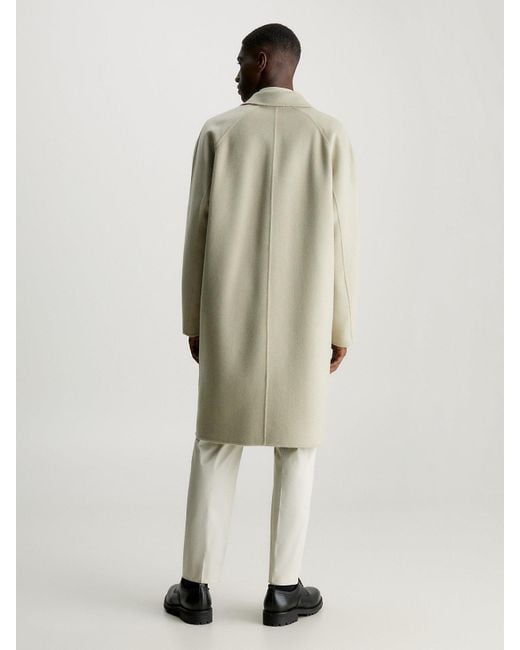 Calvin Klein Natural Soft Double Face Wool Coat for men