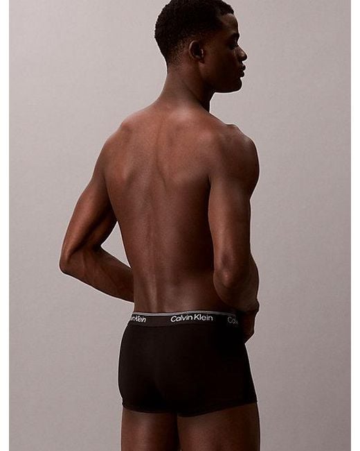 Calvin Klein Black 7 Pack Low Rise Trunks Micro Stretch for men
