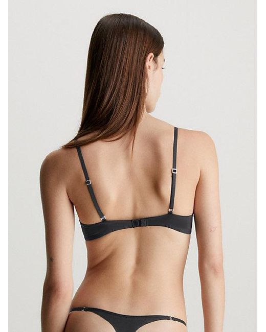 Calvin Klein Black Lift Balconette Bra Minimalist