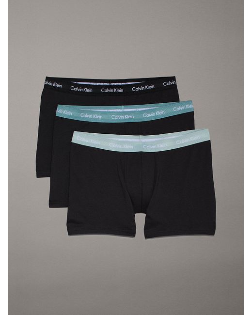 Calvin Klein Gray Plus Size 3 Pack Boxer Briefs - Cotton Stretch for men