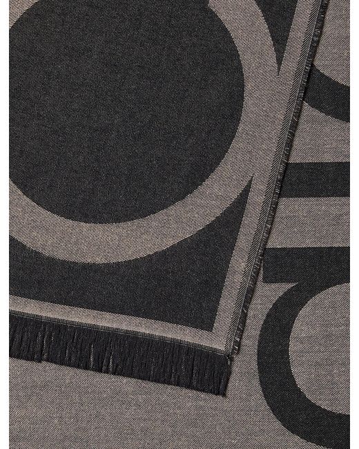 Calvin Klein Black Logo Jacquard Stole