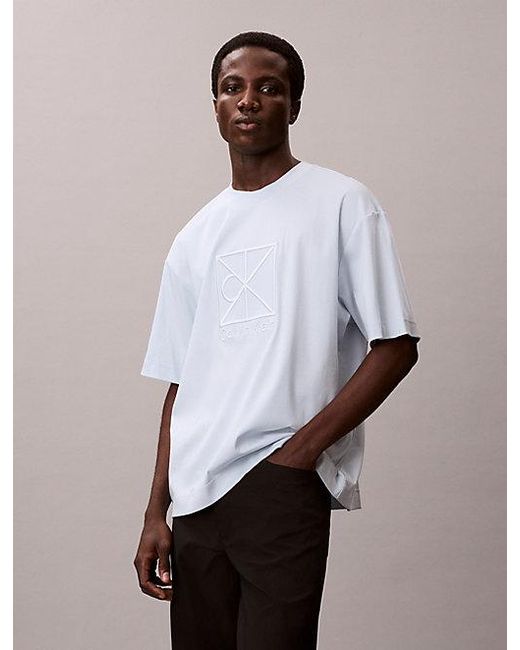 Calvin Klein Multicolor Relaxed Embroidered Logo T-Shirt for men