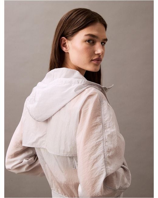 Calvin Klein Brown Active Icon Mesh Jacket