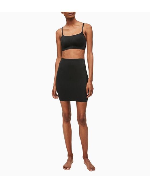 Calvin Klein Shapewear Slip Skirt - Invisibles in Black