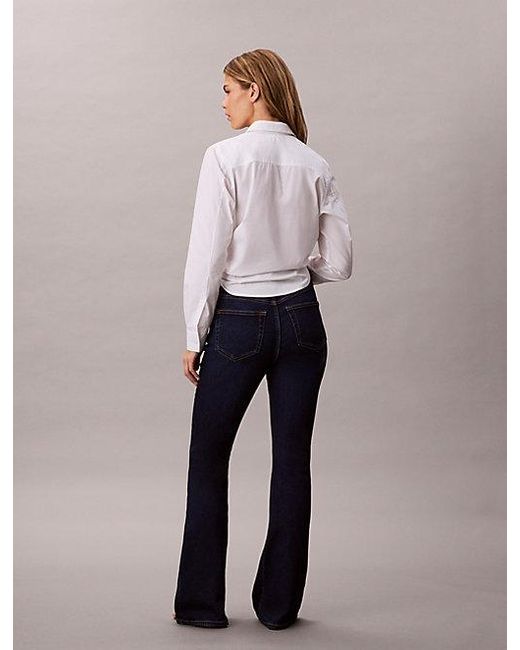 Calvin Klein Blue Jeans High Rise Flared Jeans