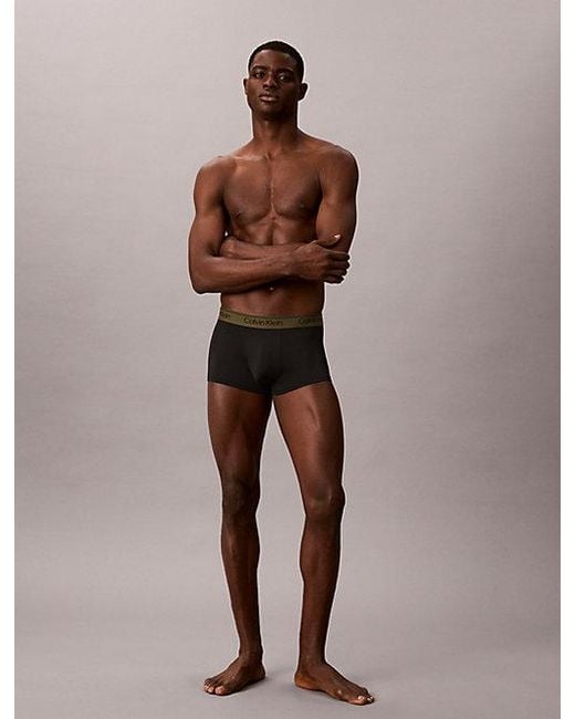 Calvin Klein Gray 3 Pack Low Rise Trunks Micro Stretch for men