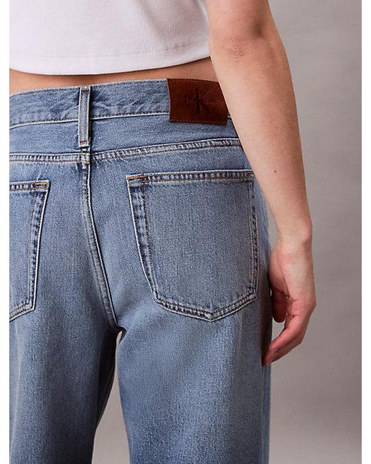 Calvin Klein Low Rise Baggy Jeans in het Blue