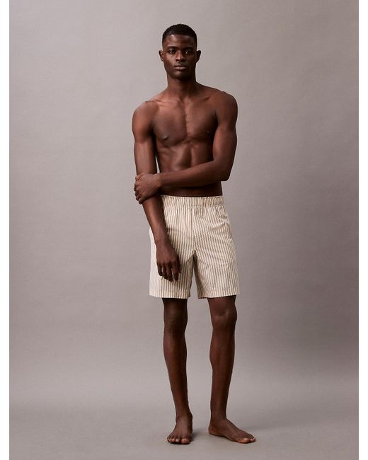 Short Relaxed En Popeline De Coton Calvin Klein pour homme en coloris Brown
