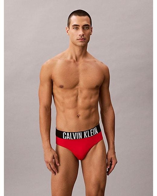 Calvin Klein Red Swim Briefs Intense Power for men