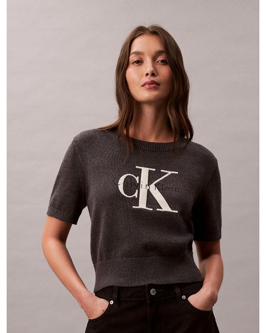 Calvin Klein Multicolor Monologo Cropped Jumper