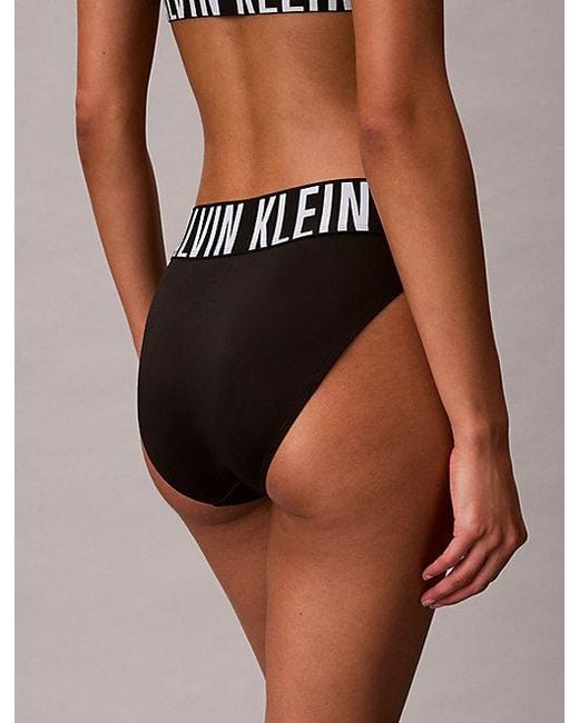 Calvin Klein Black High Waisted Bikini Briefs Intense Power Micro