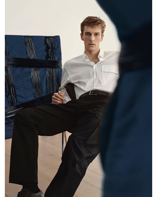 Calvin Klein Blue Relaxed Coolmax Cargo Trousers for men