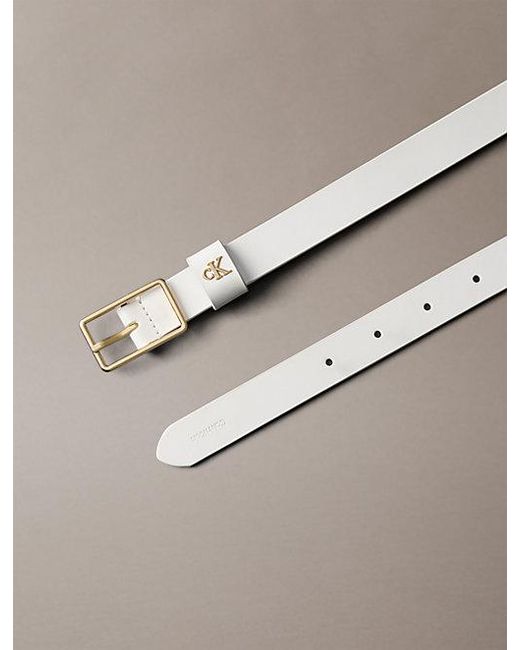 Calvin Klein Multicolor Leather Monogram Hardware Belt