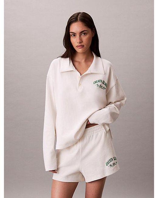 Calvin Klein Natural Cotton Heritage Logo Pyjama Shorts