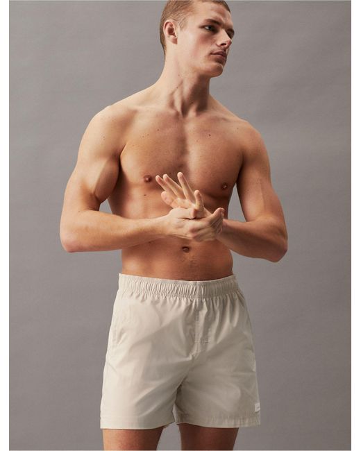 Calvin Klein Brown Medium Drawstring Swim Shorts for men