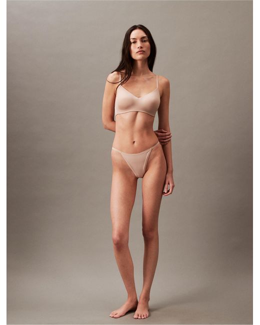 Calvin Klein Brown Ideal Micro String Bikini