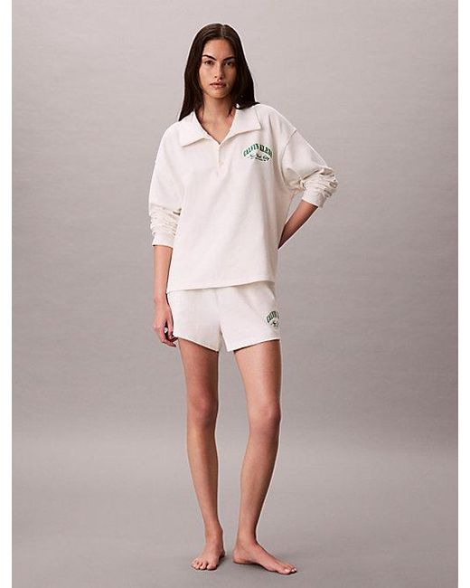 Calvin Klein Natural Cotton Heritage Logo Pyjama Shorts