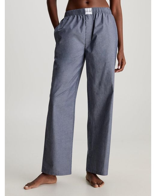 Calvin Klein Blue Pyjama Pants - Pure Cotton