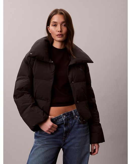 Calvin Klein Blue Short Down Puffer Jacket