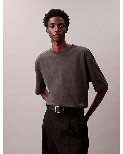 Calvin Klein Relaxed Katoenen T-Shirt in het Black voor heren
