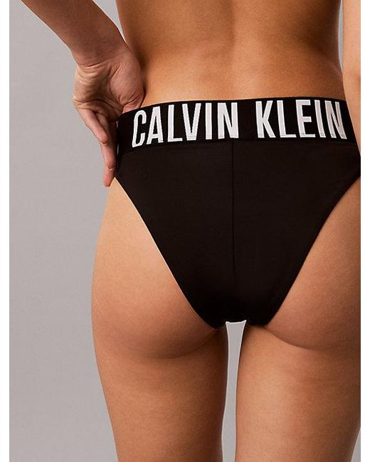 Calvin Klein Black Brazilian Bikini Bottoms Intense Power