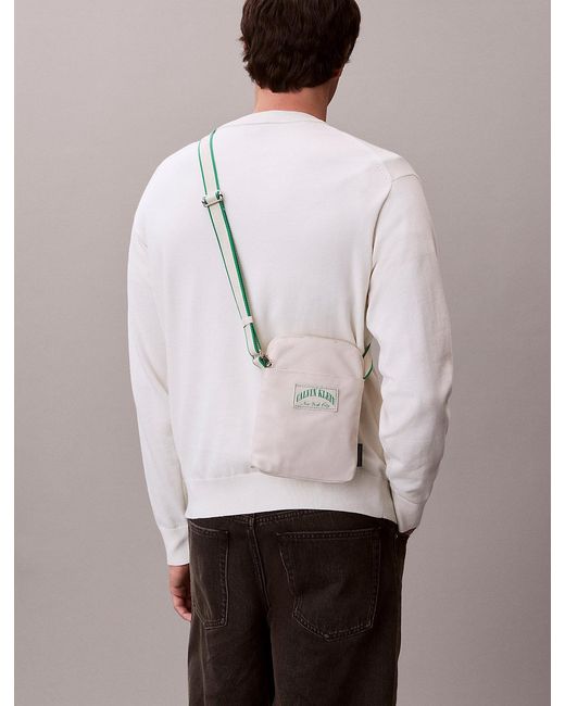 Calvin Klein Natural Heritage Crest Logo Reporter Bag for men