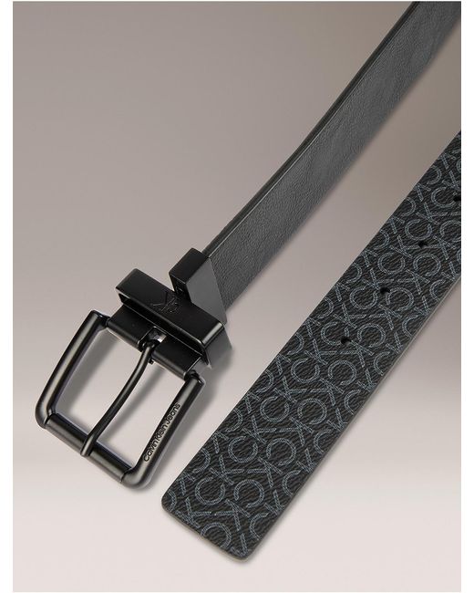 Calvin Klein Black Reversible Square Buckle Belt for men