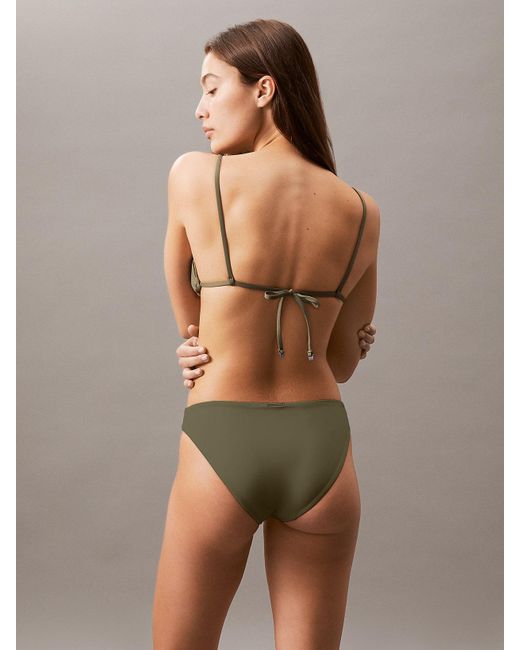 Calvin Klein Brown Triangle Bikini Top