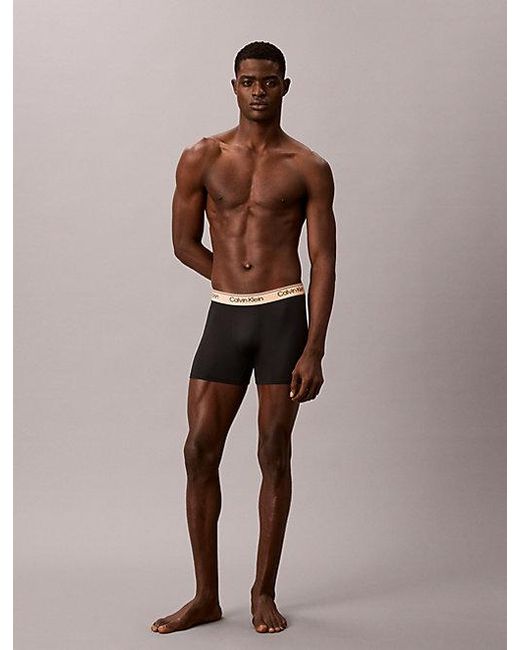 Calvin Klein Black 3 Pack Boxer Briefs for men