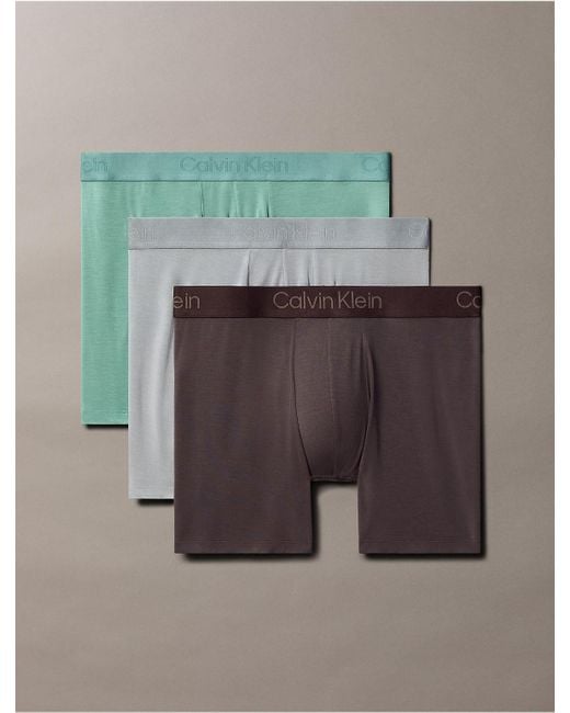 Calvin Klein Gray Ultra Soft Modal 3-Pack Boxer Brief for men