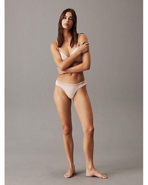 Calvin Klein Brown Thong Seductive Comfort