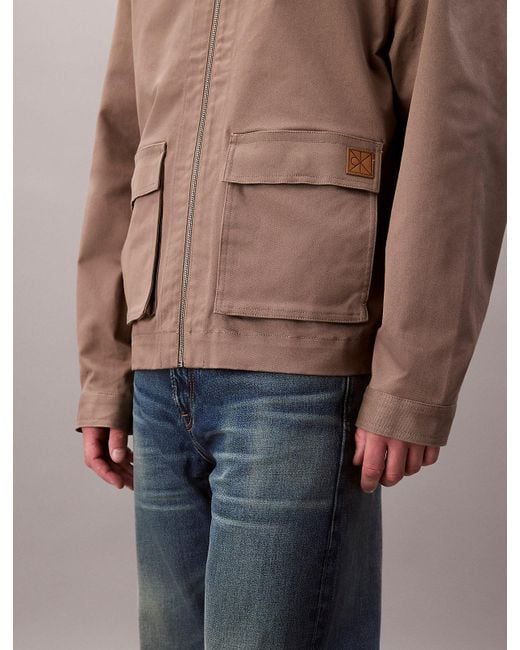 Giacca Pratica di Calvin Klein in Natural da Uomo