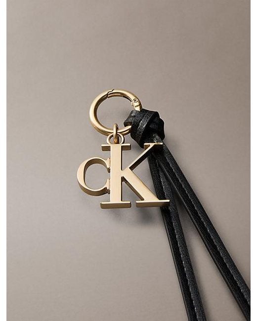 Calvin Klein Black Faux Leather Zip Wallet And Key Fob Set