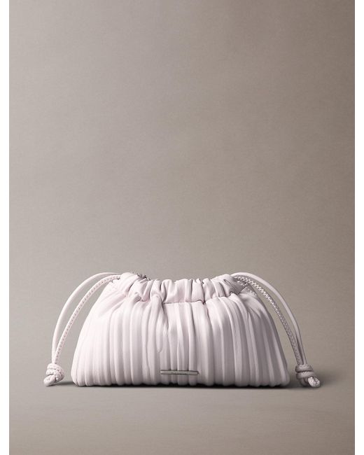 Calvin Klein Pink Mini Plissé Crossbody Bag