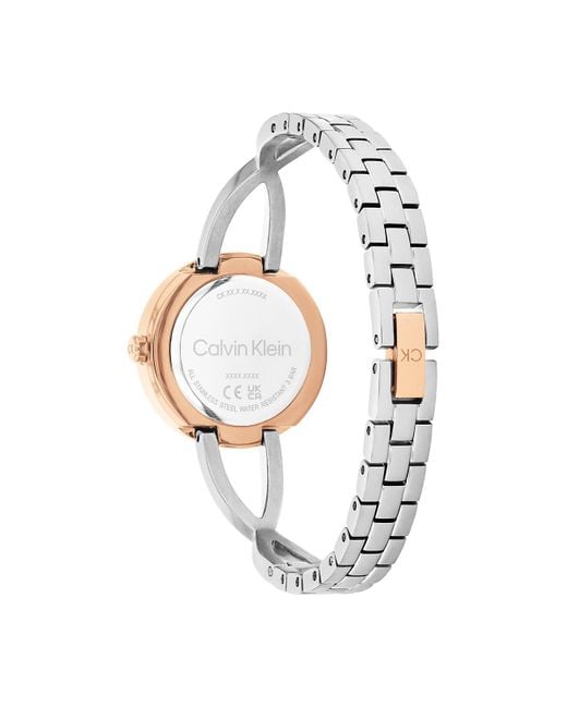 Calvin Klein White Plated Steel Bracelet Watch